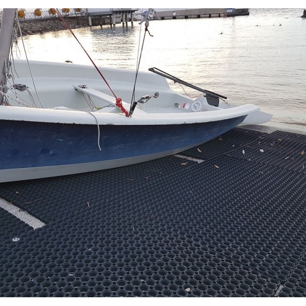 Caillebotis Caoutchouc noir 18 mm