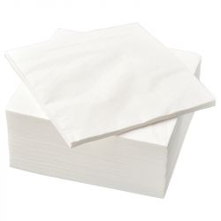 Serviettes en papier Ecolabel blanche 33 x 33 cm - colis de 2 400