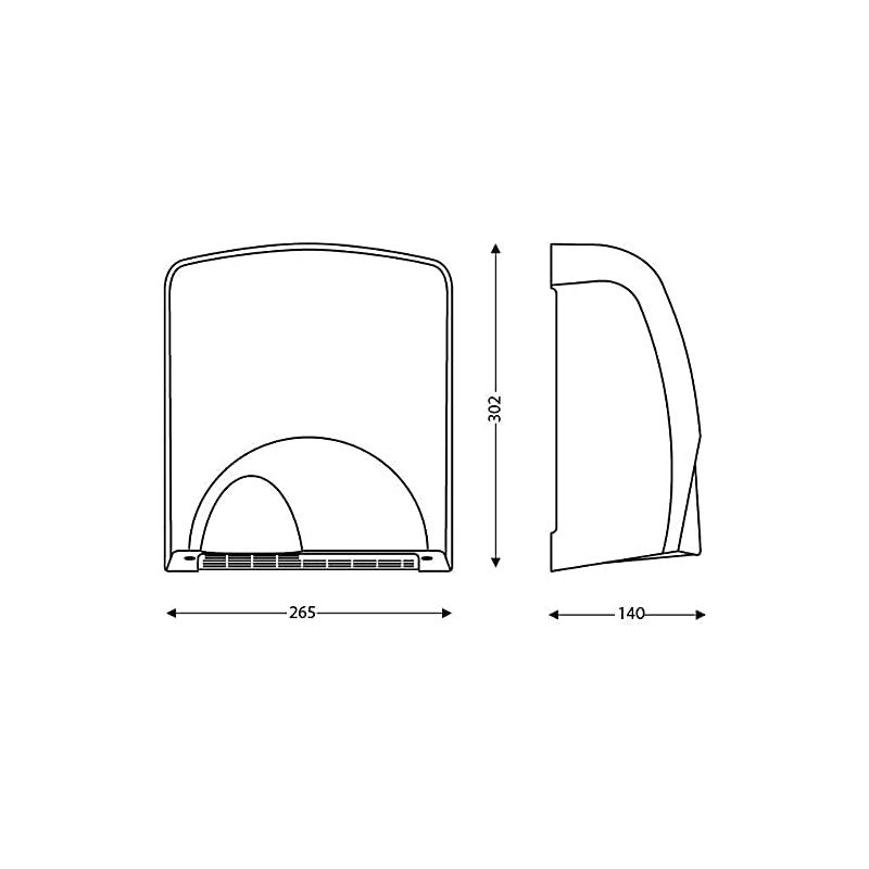 Sèche-mains automatique moteur à induction Tornade JVD