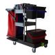 Chariot de ménage imprégnation 6 seaux avec support de sac 2x70 L