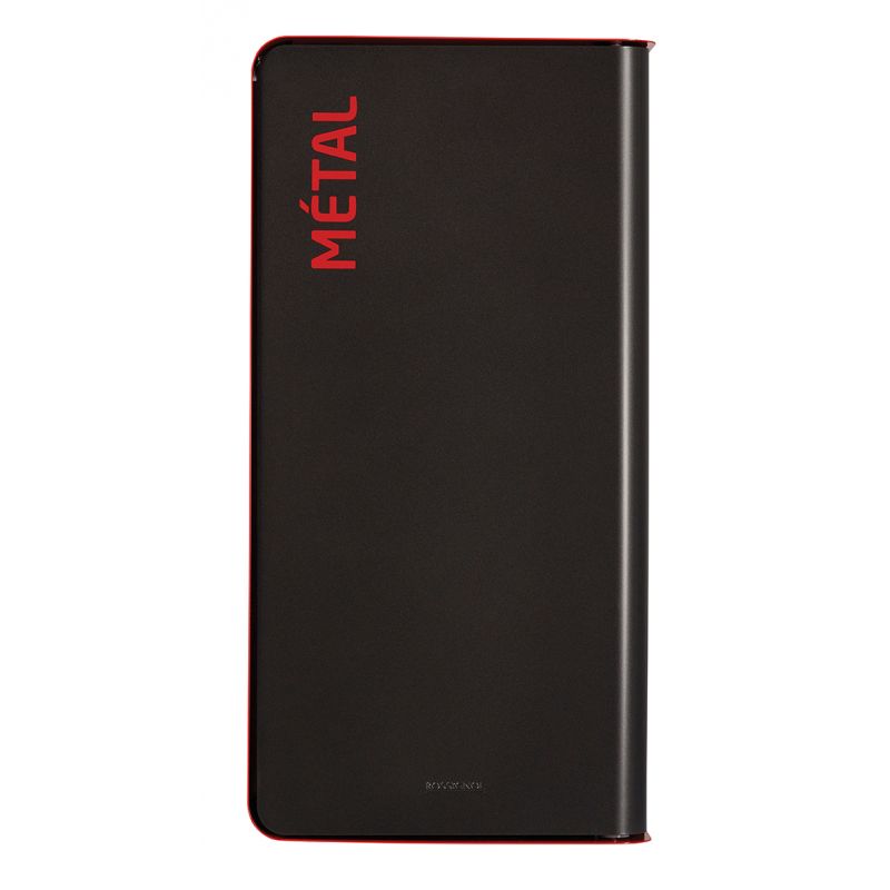 Poubelle de tri métaux en acier gris rouge Cubatri Poubelle de tri métaux en acier gris rouge Cubatri