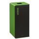 Poubelle de tri verre en métal gris / vert Cubatri