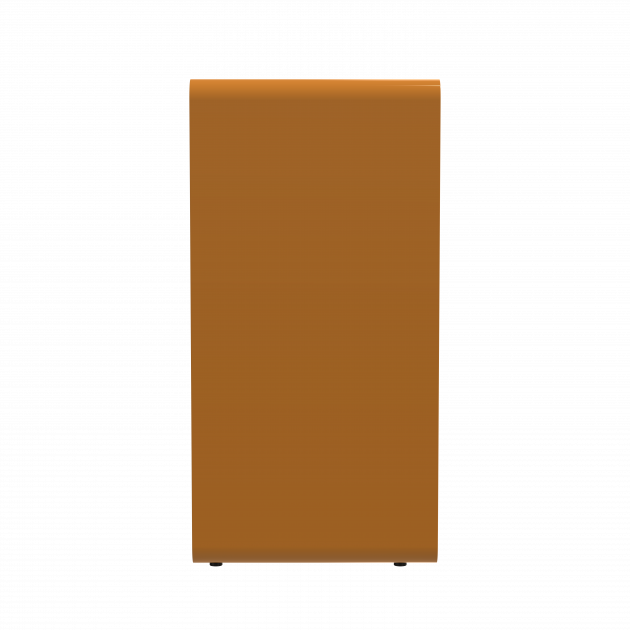 Poubelle de tri cartouches d'encre en métal gris marron Cubatri 