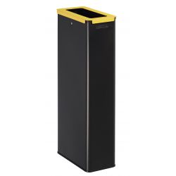Poubelle de tri sélectif Calitri en métal gris / jaune