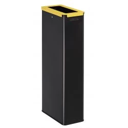 Poubelle de tri sélectif Calitri en métal gris / jaune