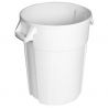 Poubelle de tri sélectif ronde en plastique Conteneur blanc 120L