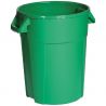 Poubelle de tri sélectif ronde en plastique vert 85L