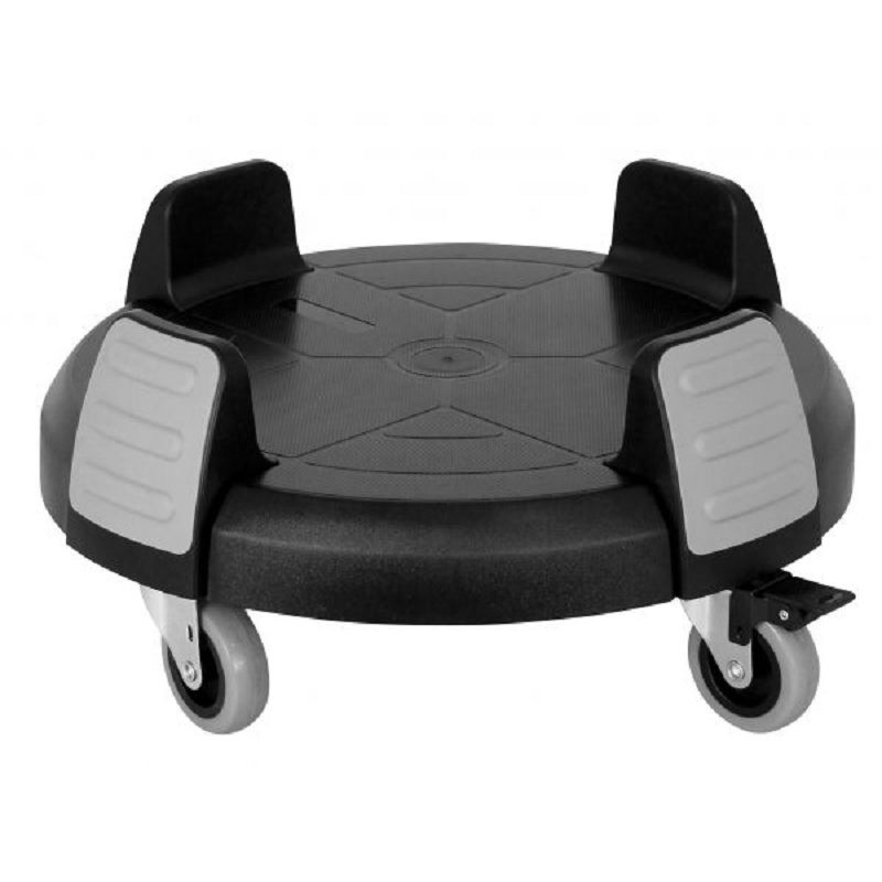 Chariot sur roues pour poubelle ronde 85L et 120L Chariot sur roues pour poubelle ronde 85L et 120L