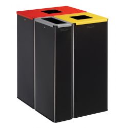 borne de tri sélectif en métal gris Calitri