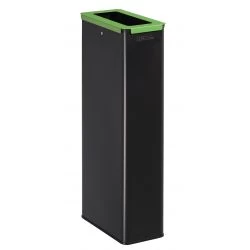 Poubelle de tri sélectif en métal gris / vert Calitri