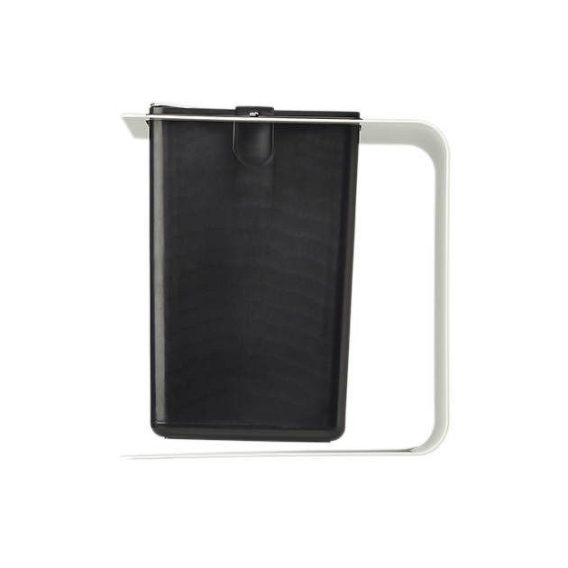Poubelle de tri sélectif 2 bacs en métal blanc Tribu Poubelle de tri sélectif 2 bacs en métal blanc Tribu