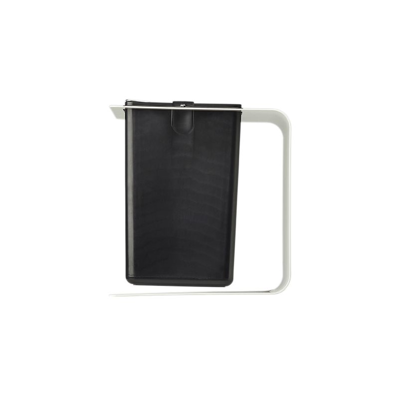 Poubelle de tri sélectif 2 bacs en métal blanc Tribu Poubelle de tri sélectif 2 bacs en métal blanc Tribu