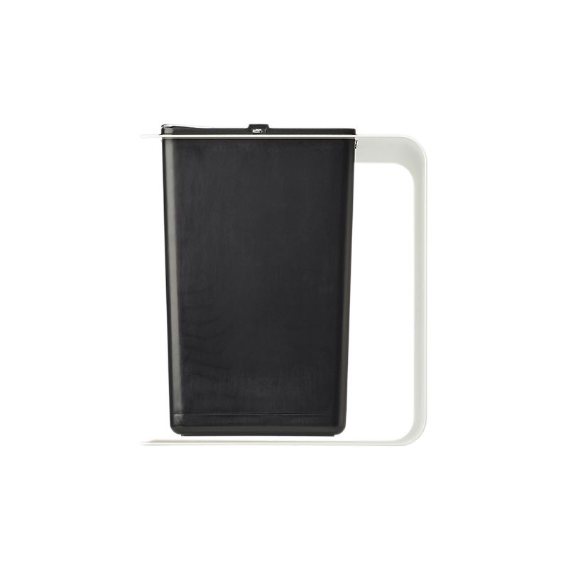Poubelle de tri sélectif 2 bacs en métal blanc Tribu Poubelle de tri sélectif 2 bacs en métal blanc Tribu