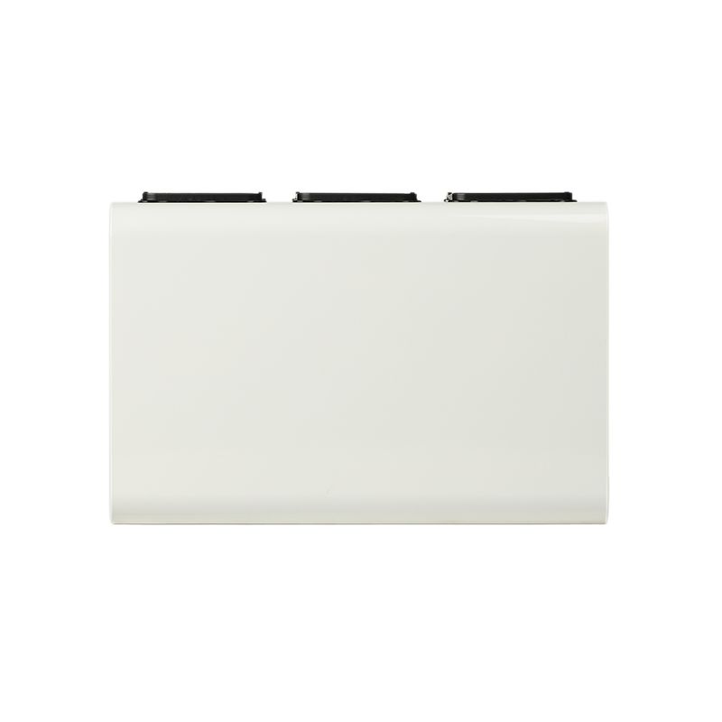 Poubelle de tri sélectif 3 bacs en acier blanc Tribu Poubelle de tri sélectif 3 bacs en acier blanc Tribu