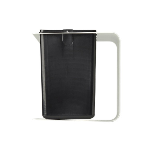 Poubelle de tri sélectif 3 bacs en acier blanc Tribu Poubelle de tri sélectif 3 bacs en acier blanc Tribu