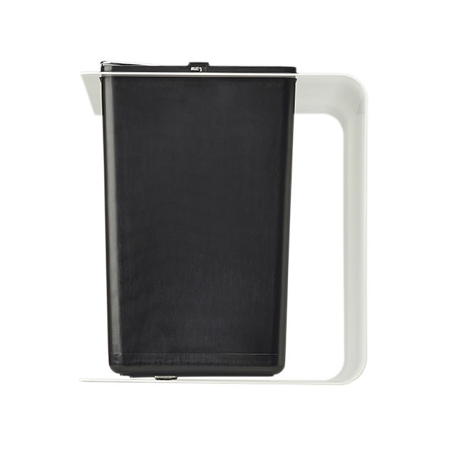 Poubelle de tri sélectif 3 bacs en acier blanc Tribu Poubelle de tri sélectif 3 bacs en acier blanc Tribu