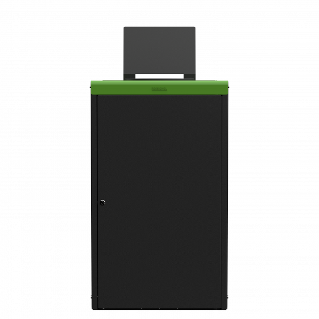 Poubelle de tri sélectif 90 L en métal Alitri gris / vert