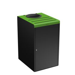 Poubelle de tri sélectif 90 L en métal Alitri Verre