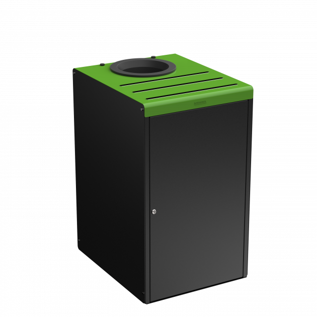 Poubelle de tri sélectif 90 L en métal Alitri gris / vert