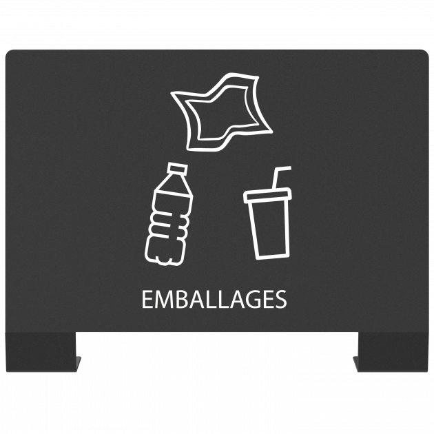 Plaque signalétique pour borne de tri sélectif Alitri emballages