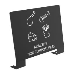 Plaque signalétique pour borne de tri sélectif Alitri Biodéchets