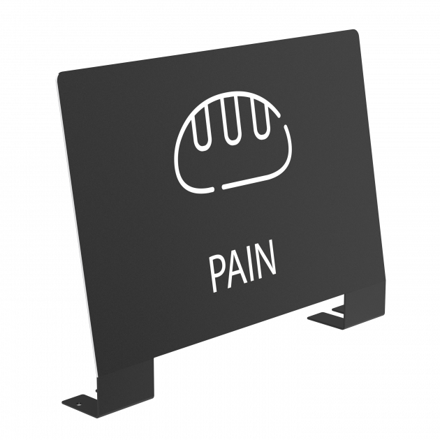 Plaque signalétique pour borne de tri sélectif Alitri pain