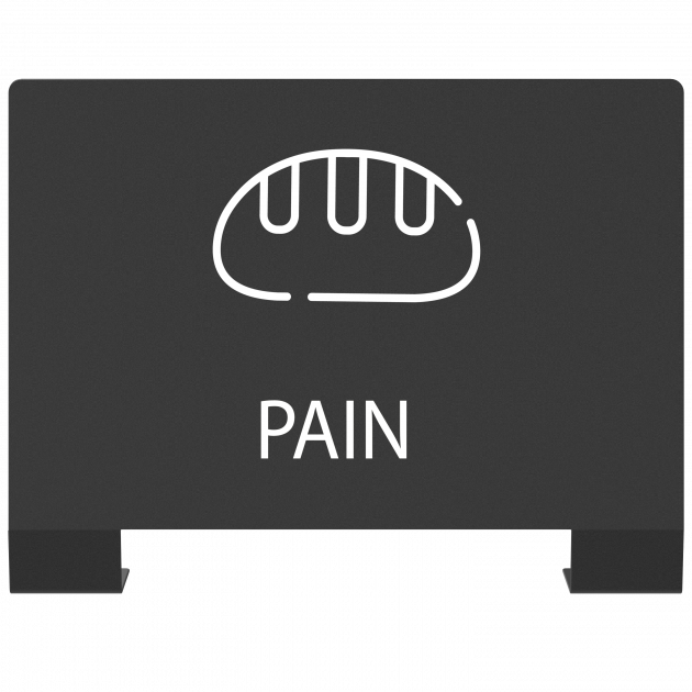 Plaque signalétique pour borne de tri sélectif Alitri pain
