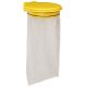 Support sac poubelle mural avec couvercle jaune 110 L Collecmur - Rossignol