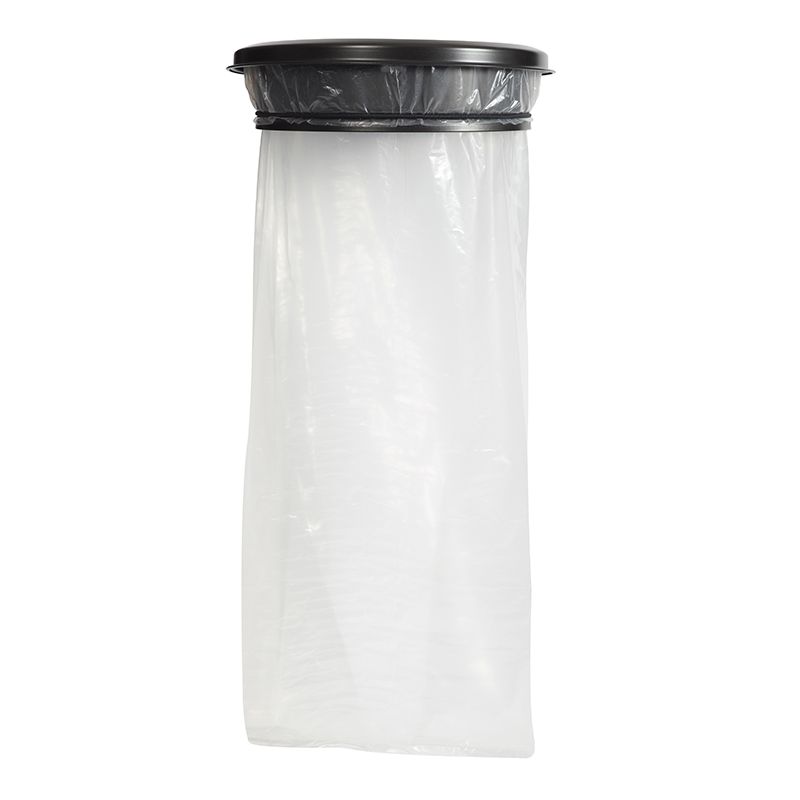 Support sac poubelle mural avec couvercle gris 110 L Collecmur - Rossignol