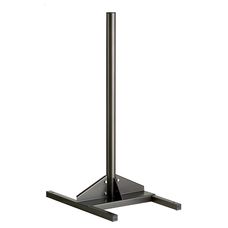 Poteau support de sac centré à poser acier gris Collec