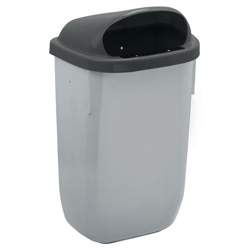 Corbeille d'extérieur plastique fixation mur ou poteau 50 L Rossignol