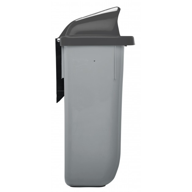 Corbeille d'extérieur plastique fixation mur ou poteau 50 L Rossignol