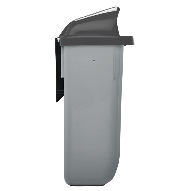 Corbeille d'extérieur plastique fixation mur ou poteau 50 L Rossignol