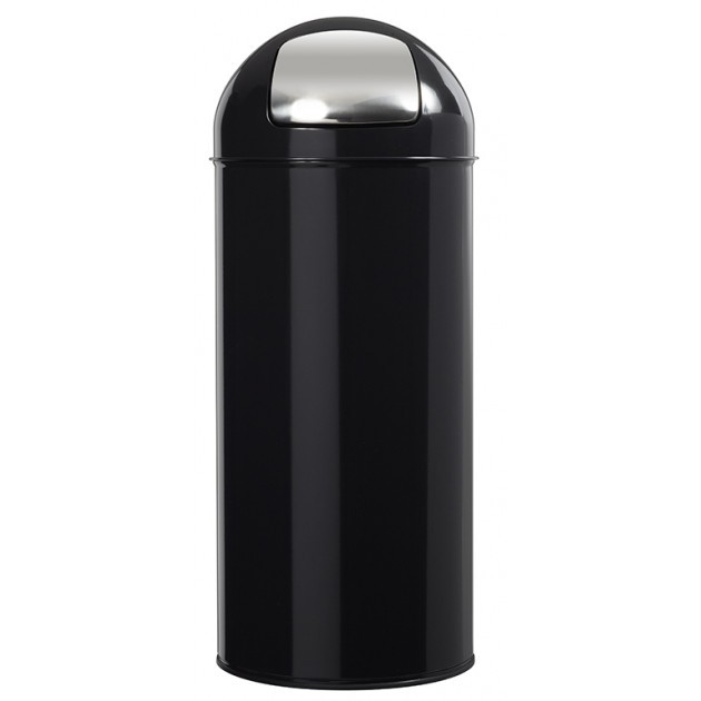 Poubelle ronde Push d'intérieur acier noir 45 L Rossignol Poubelle ronde Push d'intérieur acier noir 45 L Rossignol