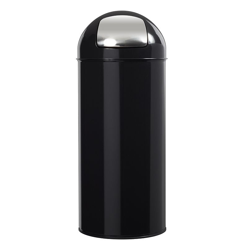 Poubelle ronde Push d'intérieur acier noir 45 L Rossignol Poubelle ronde Push d'intérieur acier noir 45 L Rossignol