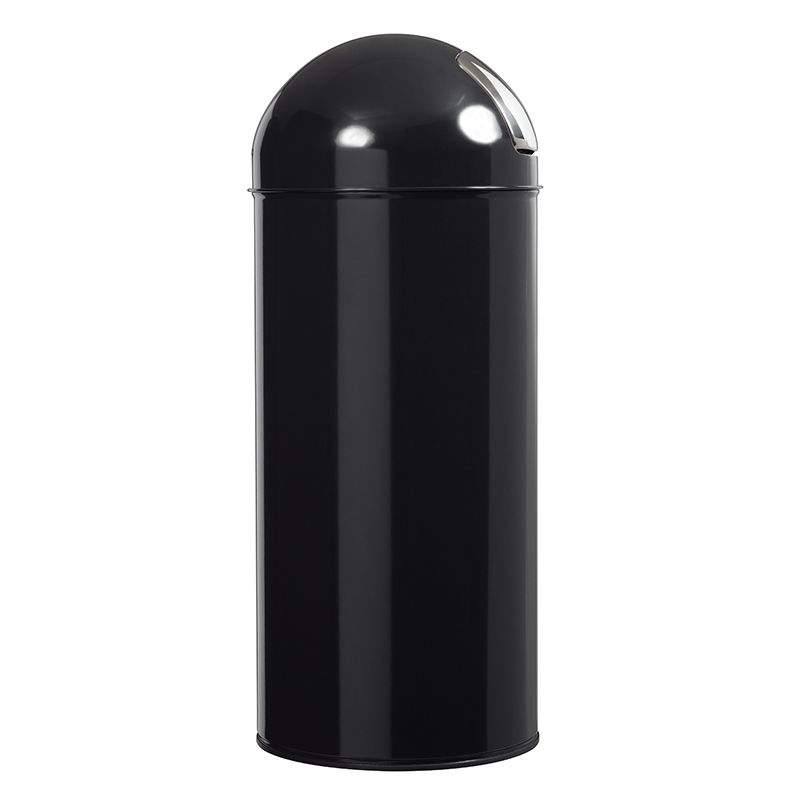 Poubelle ronde Push d'intérieur acier noir 45 L Rossignol Poubelle ronde Push d'intérieur acier noir 45 L Rossignol