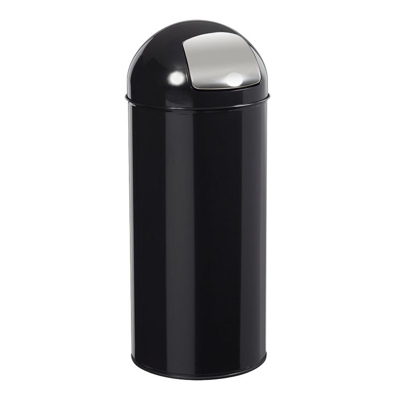 Poubelle ronde Push d'intérieur acier noir 45 L Rossignol Poubelle ronde Push d'intérieur acier noir 45 L Rossignol