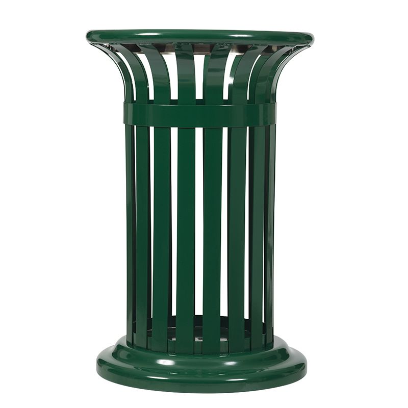 Corbeille tulipe d'extérieur acier vert 60 L Rossignol