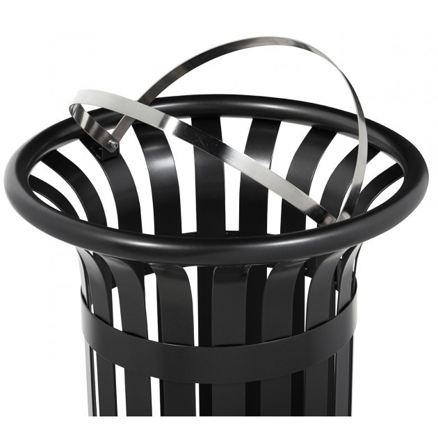 Corbeille tulipe d'extérieur acier 60 L Rossignol