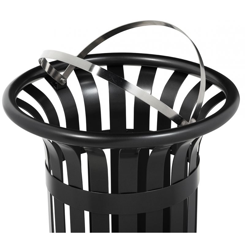 Corbeille tulipe d'extérieur acier 60 L Rossignol