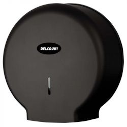 Distributeur papier toilette noir bobine mini jumbo Delcourt