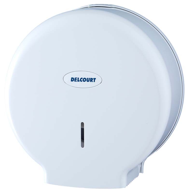 Distributeur papier toilette bobine maxi jumbo blanc DELCOURT Distributeur papier toilette bobine maxi jumbo blanc DELCOURT