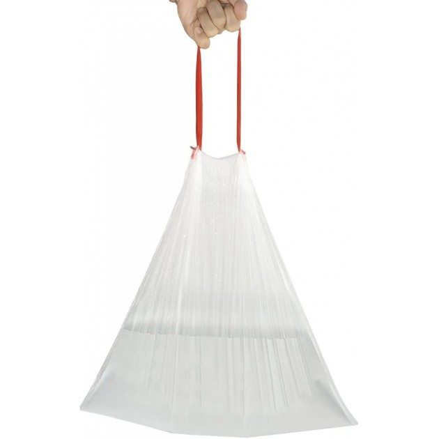 Sac poubelle transparent 50 L x100 liens coulissants