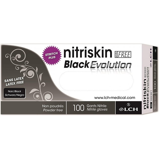 Gant nitrile noir non poudré x100 Gant nitrile noir non poudré x100