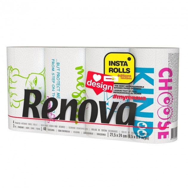 Essuie tout blanc décoré Renova Design Instagrammable