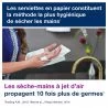 Distributeur pour Essuie-Mains blanc pliage en C et V Tork H3