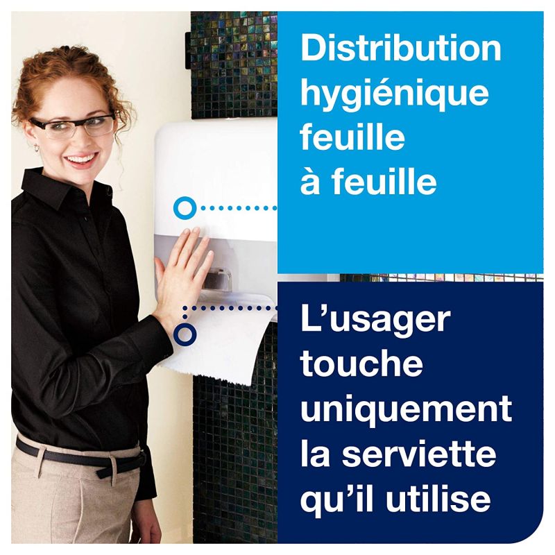 Distributeur pour rouleau essuie-mains Intuition blanc Tork H1