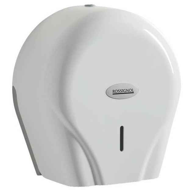 Distributeur papier toilette jumbo en plastique blanc - Rossignol