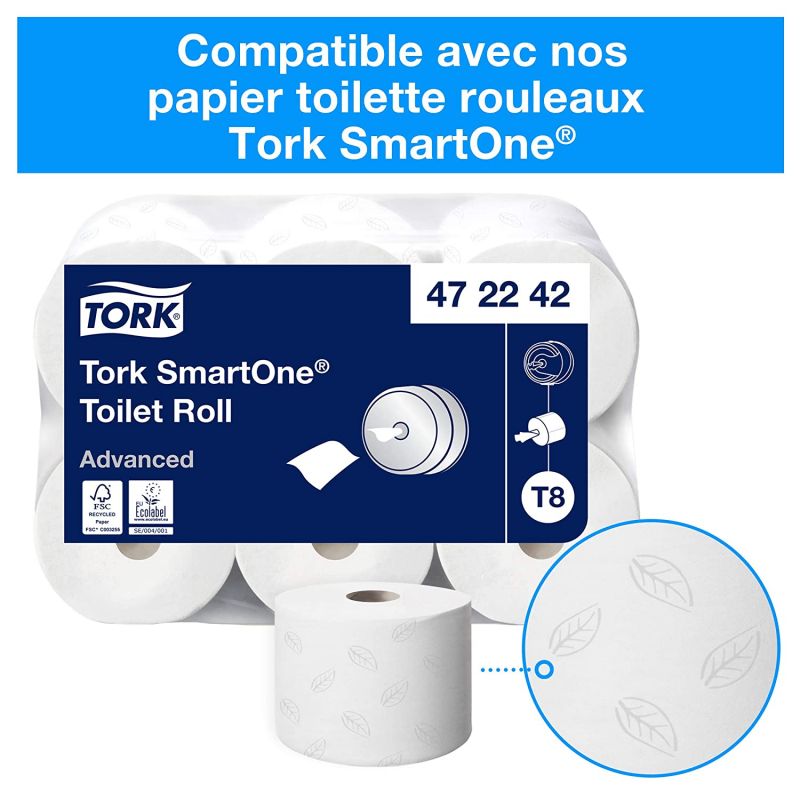 Distributeur de papier toilette rouleau SmartOne Tork Maxi T8