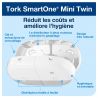 Double distributeur papier toilette Système T9 SmartOne Mini Tork